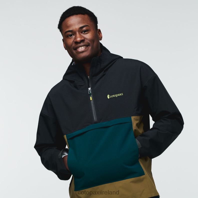 Cielo Rain Anorak Men Cotopaxi Black VPHP499 Clothing