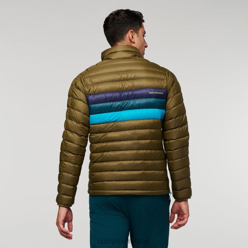 Fuego Down Pullover Men Cotopaxi Oak Stripes VPHP495 Clothing