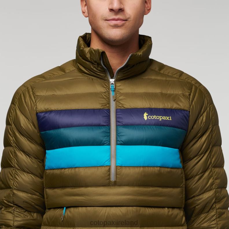 Fuego Down Pullover Men Cotopaxi Oak Stripes VPHP495 Clothing