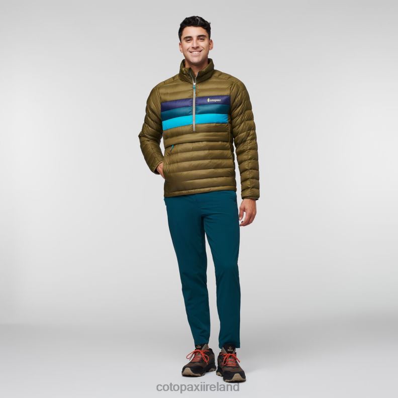 Fuego Down Pullover Men Cotopaxi Oak Stripes VPHP495 Clothing