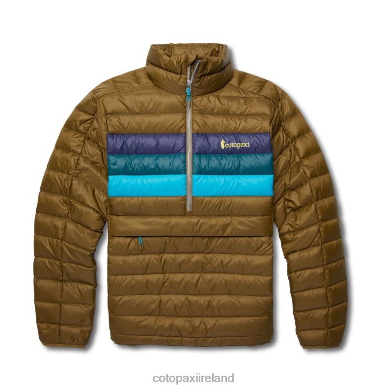 Fuego Down Pullover Men Cotopaxi Oak Stripes VPHP495 Clothing