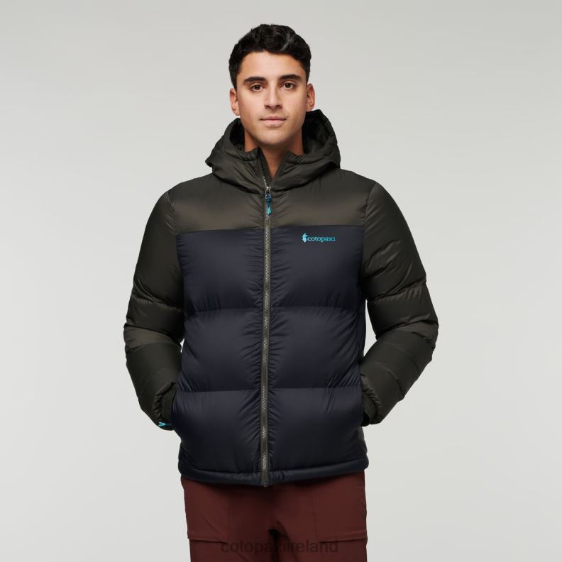 Solazo Down Hooded Jacket Men Cotopaxi Iron/Black VPHP493 Clothing