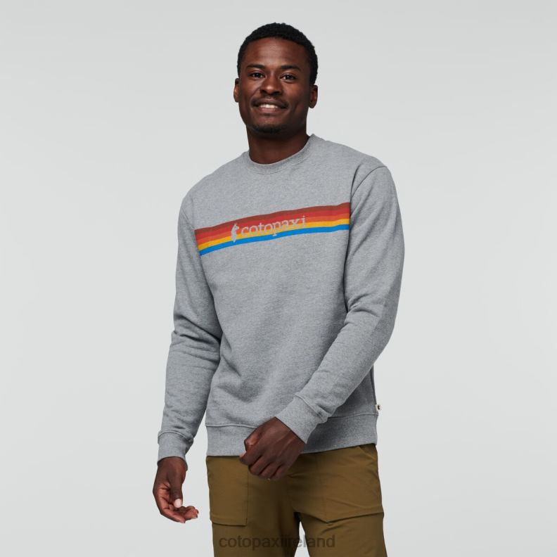 Grey sweatshirt with rainbow stripes clearance
