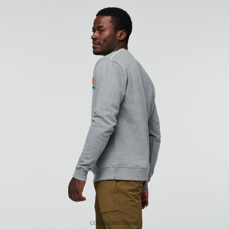 On The Horizon Organic Crew Sweatshirt Men Cotopaxi Heather Grey VPHP4136 Clothing