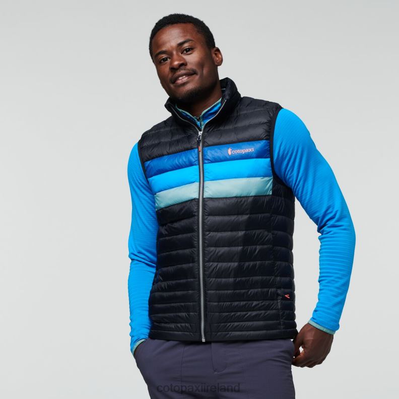 Fuego Down Vest Men Cotopaxi Black/Pacific Stripes VPHP4125 Clothing
