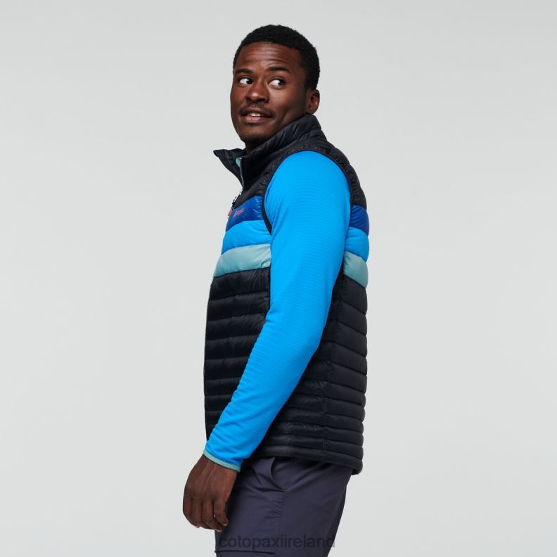 Fuego Down Vest Men Cotopaxi Black/Pacific Stripes VPHP4125 Clothing