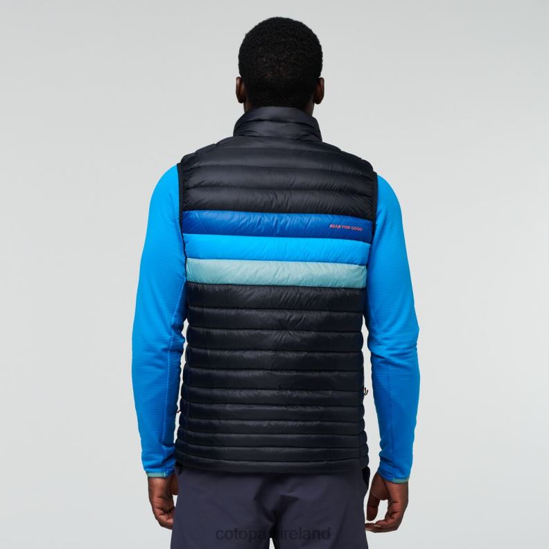 Fuego Down Vest Men Cotopaxi Black/Pacific Stripes VPHP4125 Clothing