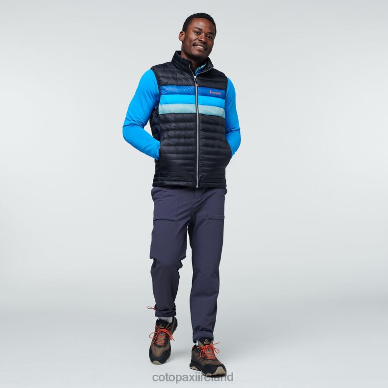 Fuego Down Vest Men Cotopaxi Black/Pacific Stripes VPHP4125 Clothing