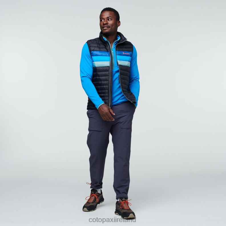 Fuego Down Vest Men Cotopaxi Black/Pacific Stripes VPHP4125 Clothing