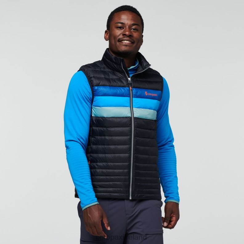 Fuego Down Vest Men Cotopaxi Black/Pacific Stripes VPHP4125 Clothing