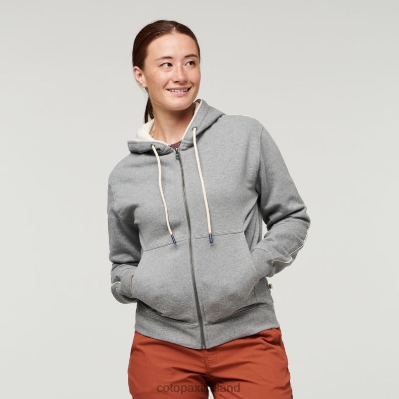 Do Good Organic Full Zip Hoodie Women Cotopaxi Heather Grey VPHP457 Clothing VPHP457 Cotopaxi Ireland High Quality Equipment Shop our reliable Cotopaxi allpa 35l Ireland