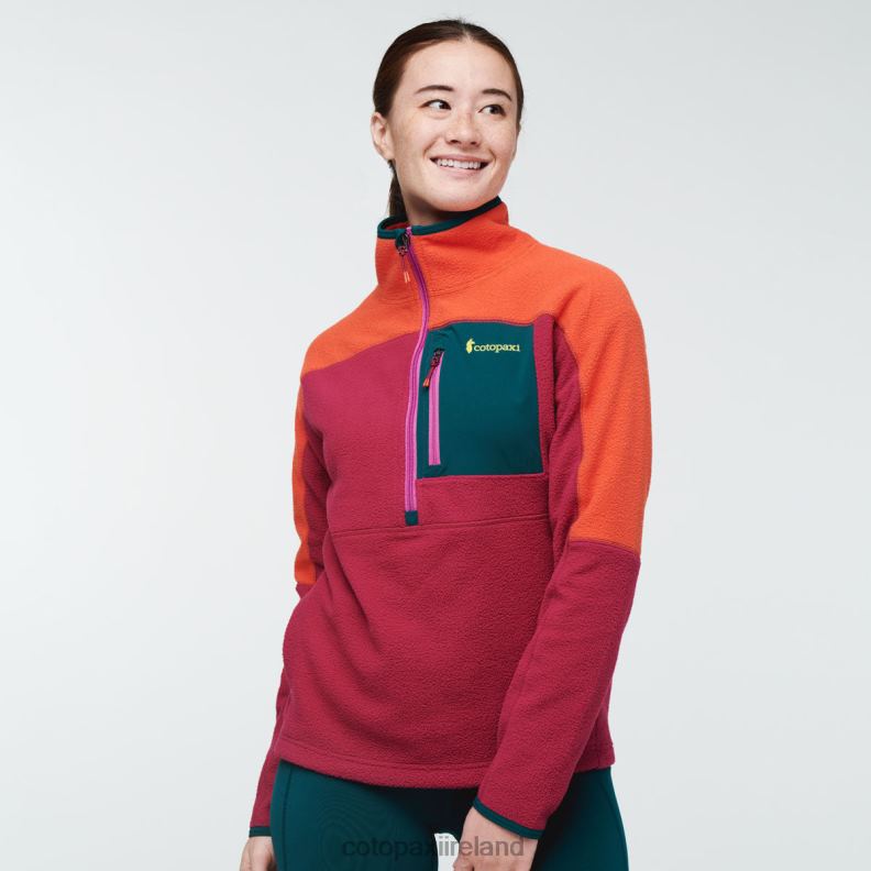 Abrazo Half-Zip Fleece Jacket Women Cotopaxi Canyon/Raspberry VPHP433 Clothing