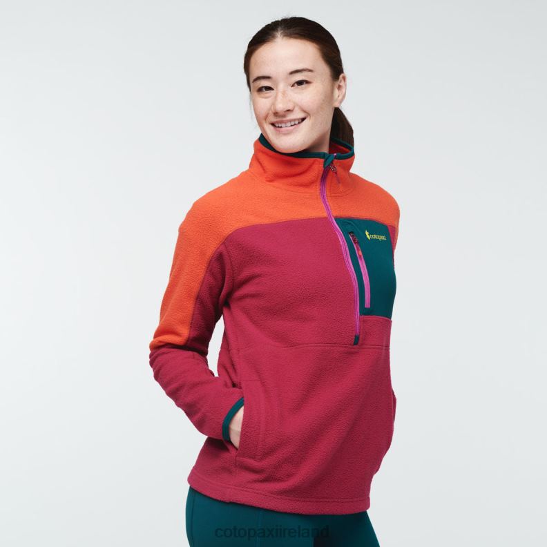 Abrazo Half-Zip Fleece Jacket Women Cotopaxi Canyon/Raspberry VPHP433 Clothing