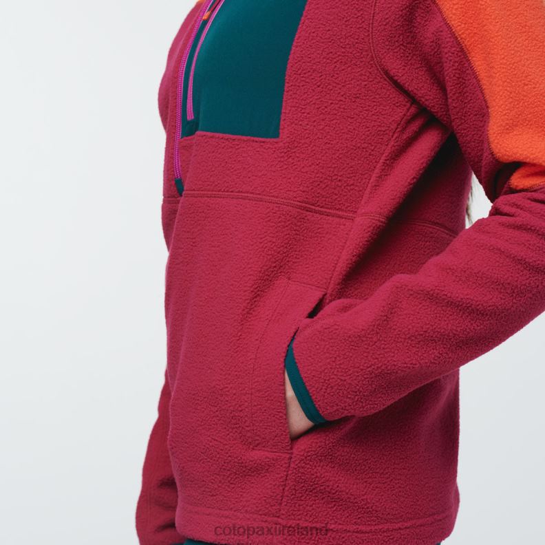 Abrazo Half-Zip Fleece Jacket Women Cotopaxi Canyon/Raspberry VPHP433 Clothing