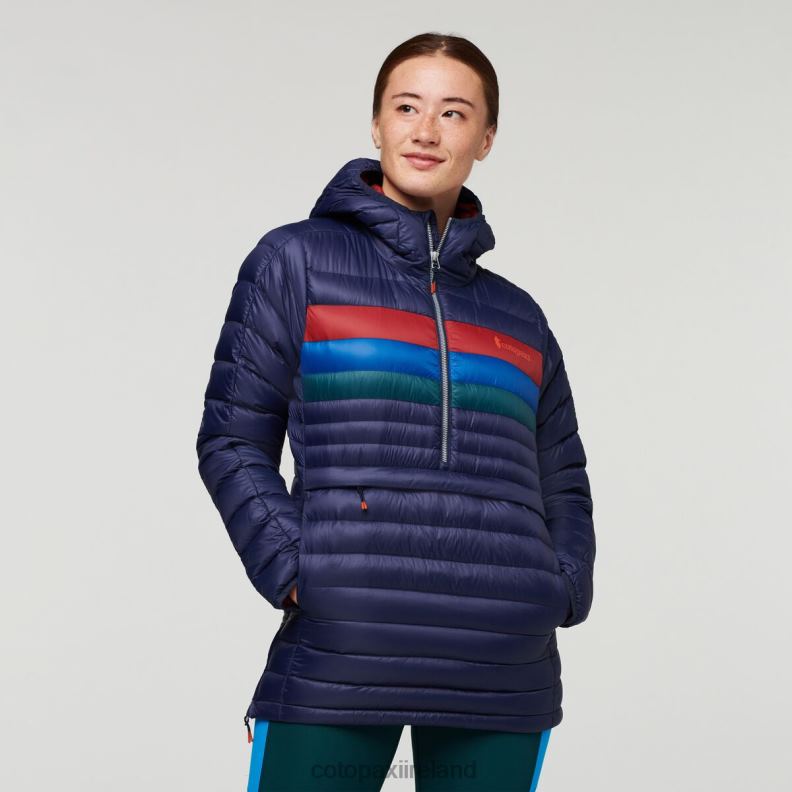 Fuego Down Hooded Pullover Women Cotopaxi Maritime Stripes VPHP43 Clothing