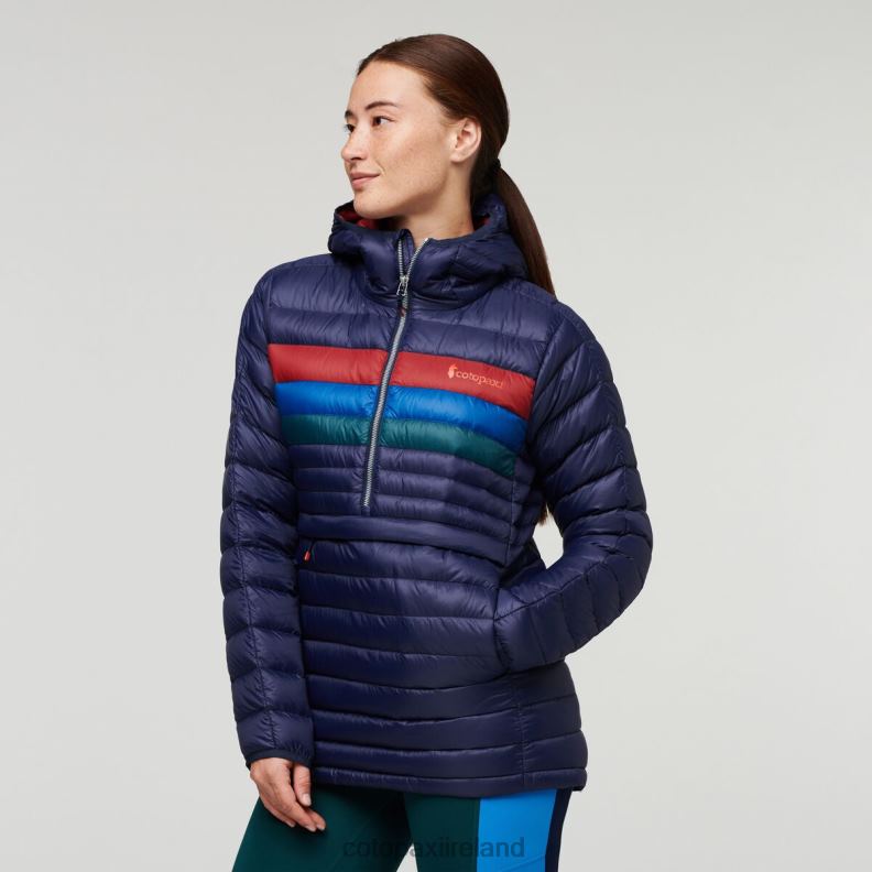 Fuego Down Hooded Pullover Women Cotopaxi Maritime Stripes VPHP43 Clothing