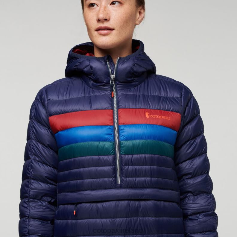 Fuego Down Hooded Pullover Women Cotopaxi Maritime Stripes VPHP43 Clothing