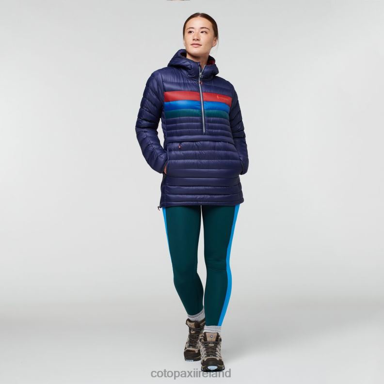 Fuego Down Hooded Pullover Women Cotopaxi Maritime Stripes VPHP43 Clothing