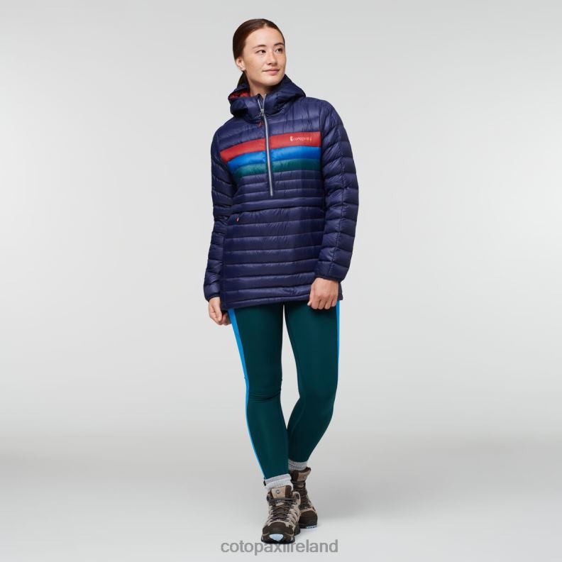 Fuego Down Hooded Pullover Women Cotopaxi Maritime Stripes VPHP43 Clothing