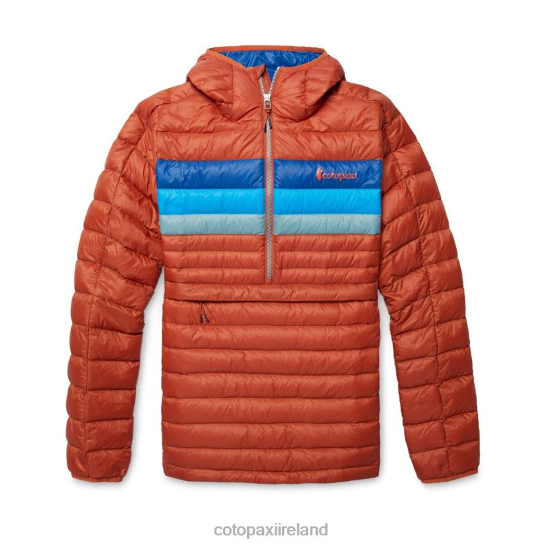 Fuego Down Hooded Pullover Women Cotopaxi Spice Stripes VPHP42 Clothing