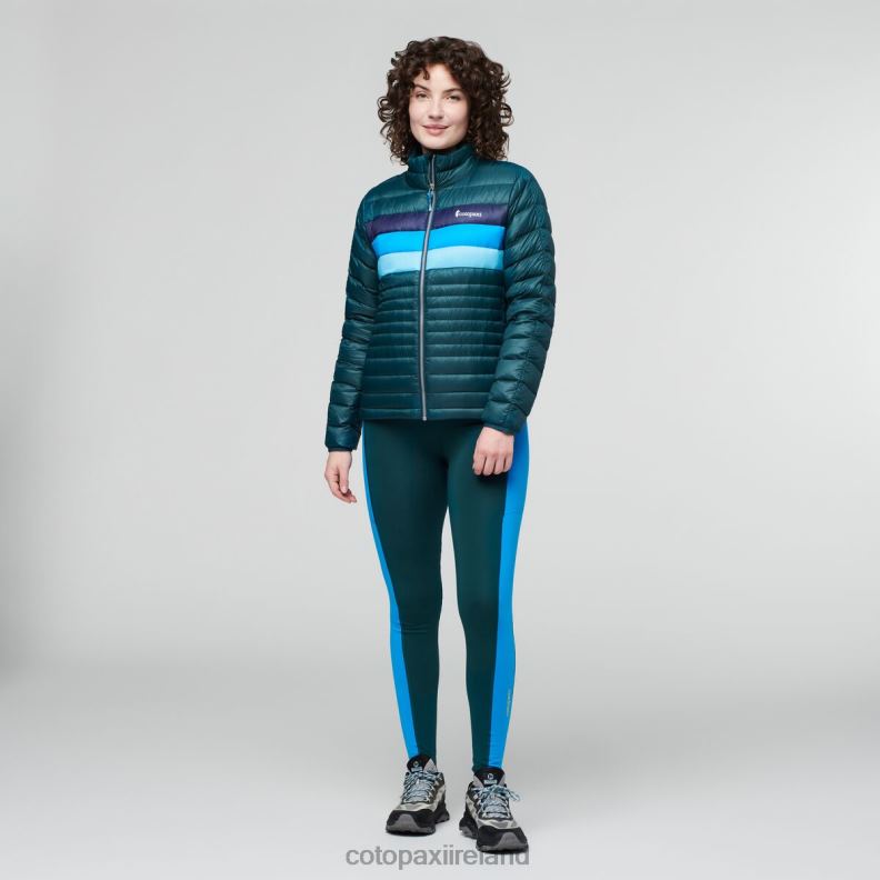 Fuego Down Jacket Women Cotopaxi Deep Ocean Stripes VPHP432 Clothing