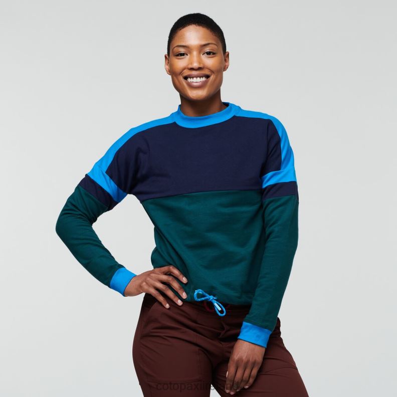 Bandera Sweatshirt Women Cotopaxi Maritime/Deep Ocean VPHP456 Clothing