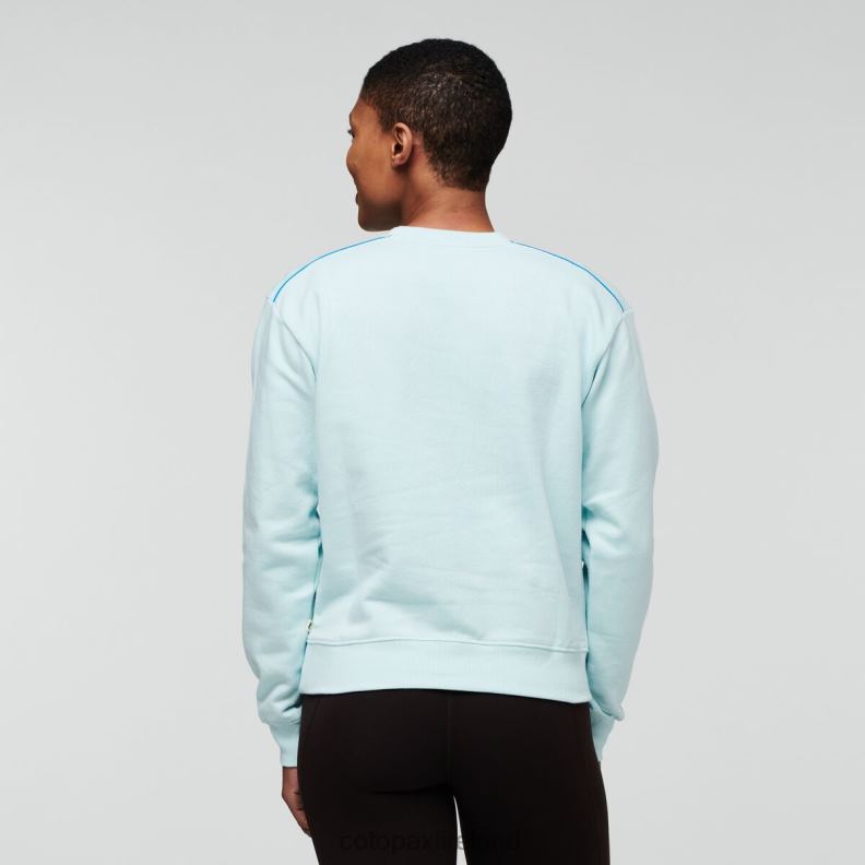 On The Horizon Organic Crew Sweatshirt Women Cotopaxi Ice VPHP466 Clothing
