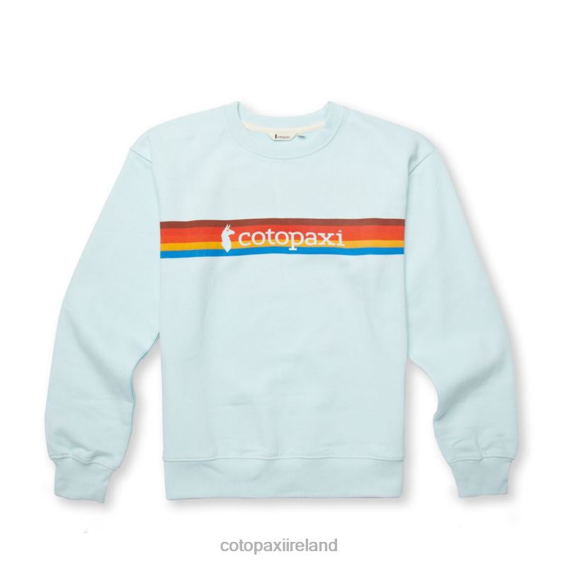 On The Horizon Organic Crew Sweatshirt Women Cotopaxi Ice VPHP466 Clothing
