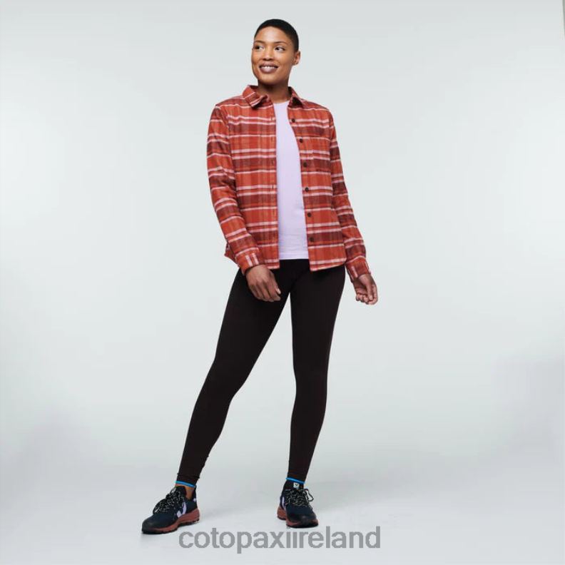 Mero Flannel Shirt Women Cotopaxi Spice Plaid VPHP473 Clothing