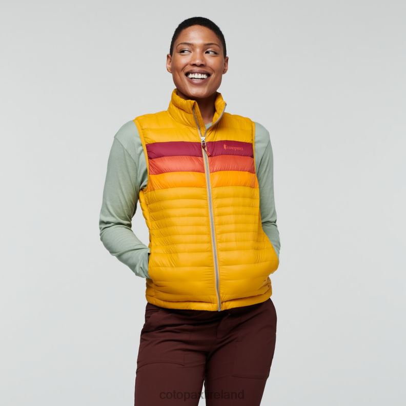 Fuego Down Vest Women Cotopaxi Amber Stripes VPHP443 Clothing