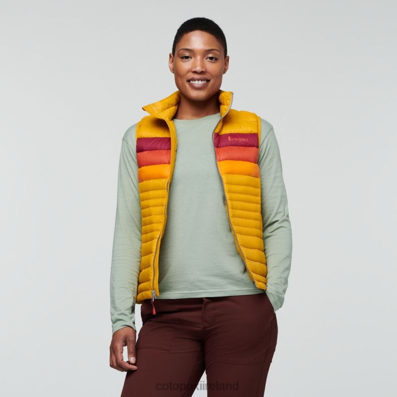 Fuego Down Vest Women Cotopaxi Amber Stripes VPHP443 Clothing
