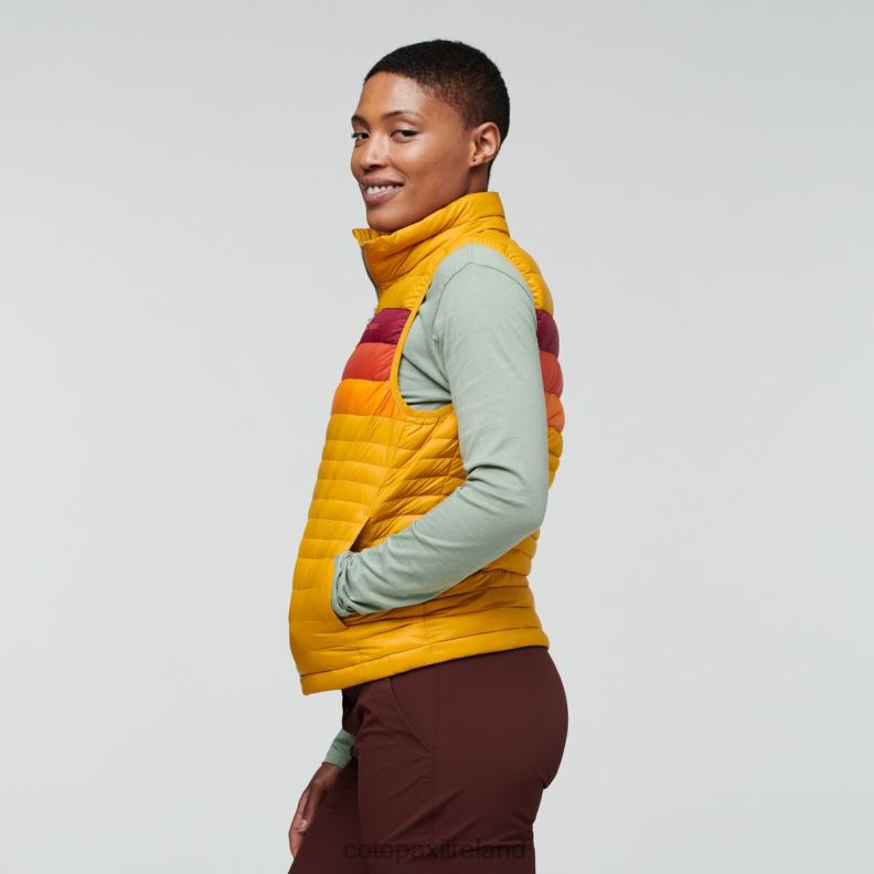 Fuego Down Vest Women Cotopaxi Amber Stripes VPHP443 Clothing