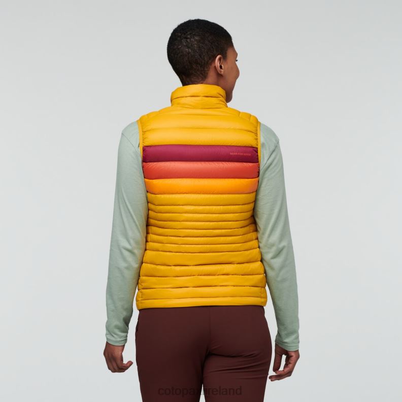 Fuego Down Vest Women Cotopaxi Amber Stripes VPHP443 Clothing