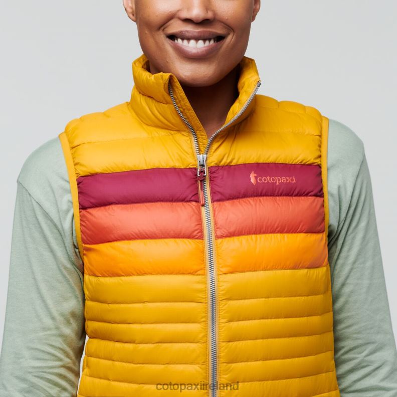 Fuego Down Vest Women Cotopaxi Amber Stripes VPHP443 Clothing