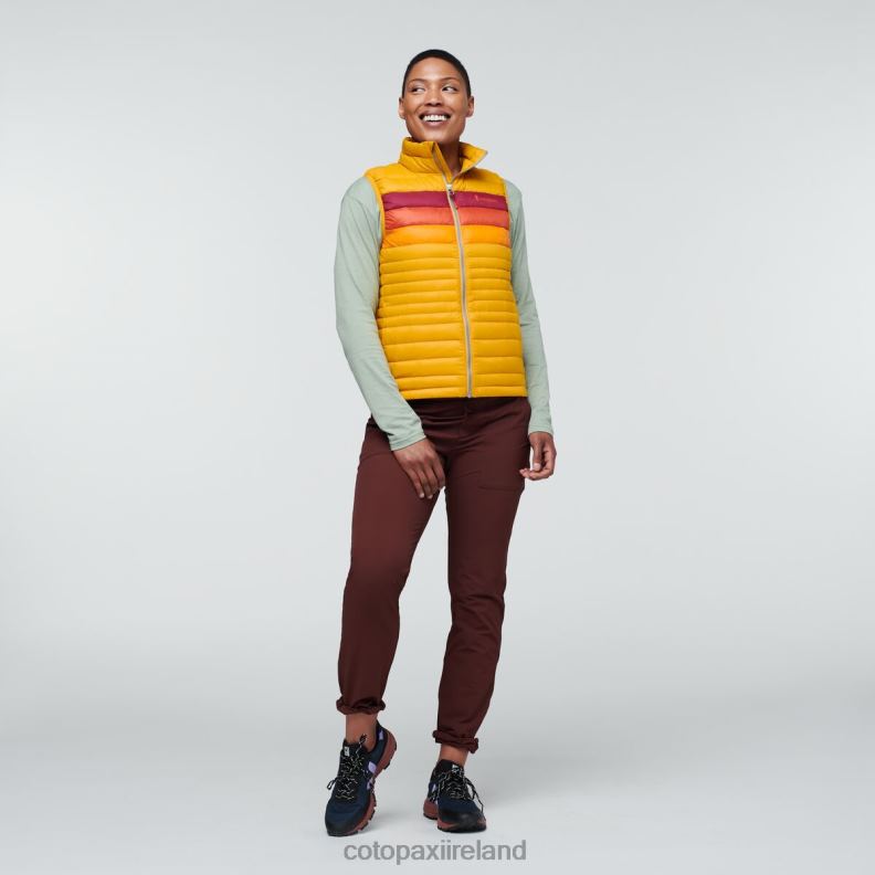 Fuego Down Vest Women Cotopaxi Amber Stripes VPHP443 Clothing