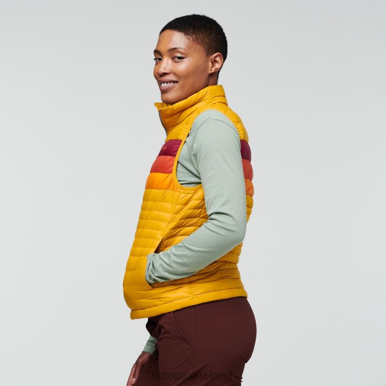 Fuego Down Vest Women Cotopaxi Amber Stripes VPHP443 Clothing